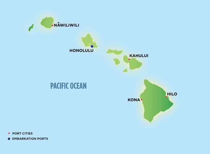Mapa Hawaii