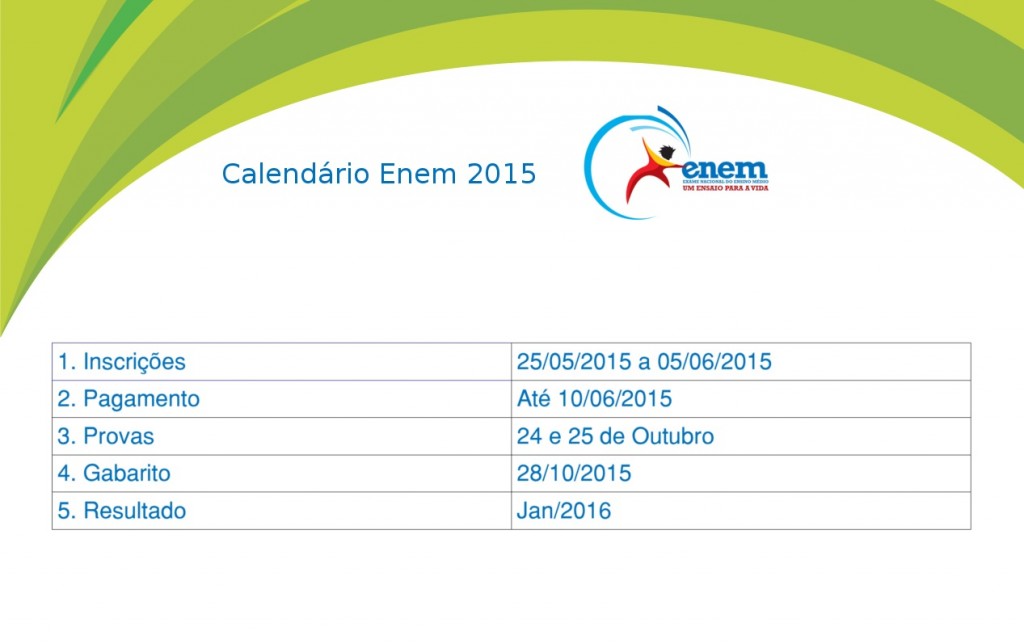 Abertas as inscrições para o Enem 2015 2