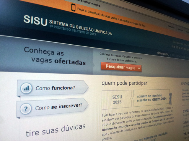 Inscrições para o Sisu 2015 começam no dia 8 de junho 2