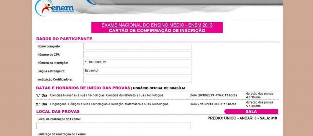 Candidatos já podem consultar local do Enem 2015 2