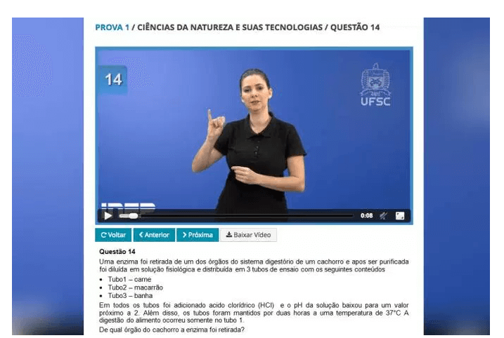Liberado conteúdo de videoprovas em libras do Enem 2017