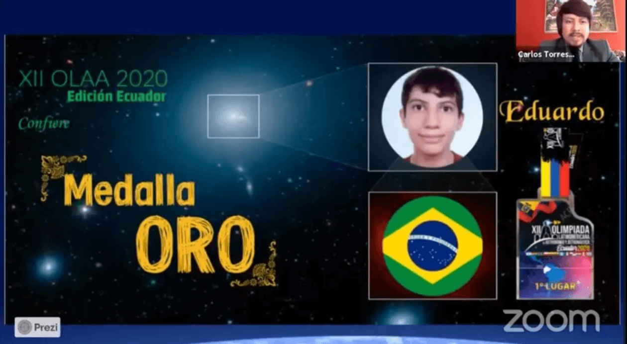 Brasileiro vence Olímpiada Latino-Americana de Astronomia e Astronáutica 2020