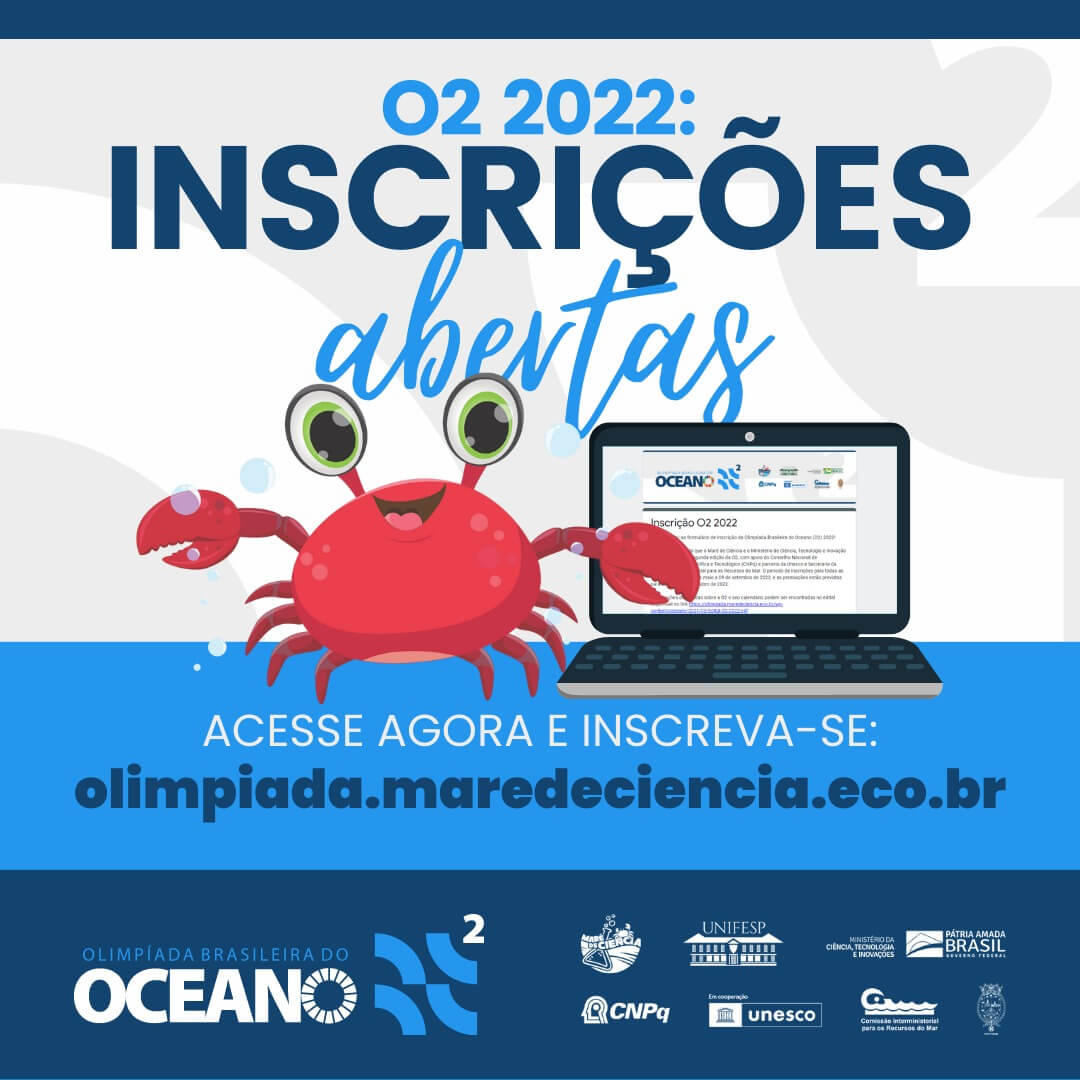 Abertas inscrições para Olimpíada Brasileira do Oceano 2022